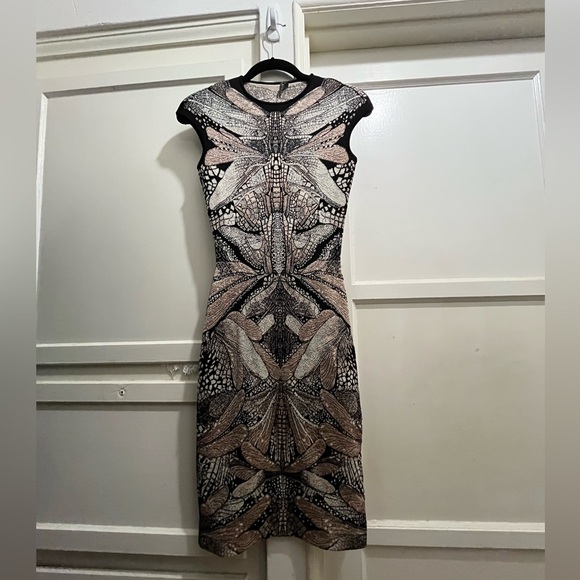 Alexander McQueen intarsia dragonfly knit dress size XXS - Picture 7 of 16